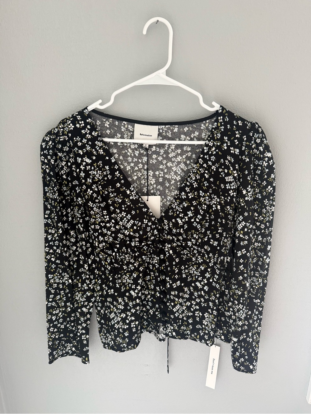Reformation Drina Long Sleeve Top